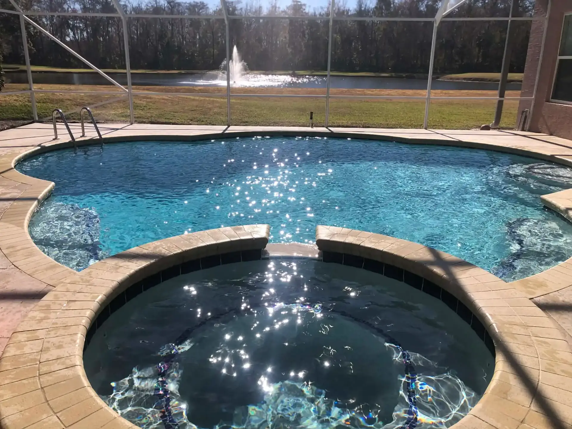 Clean Central Florida residential pool maintained by Cole's Pool Service & More